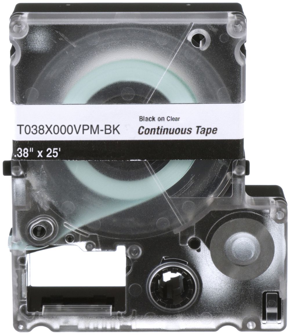 Cassetta di etichette Panduit MP, nastro continuo, 9×7000mm nero su bianco