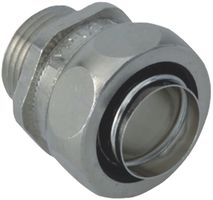 Anschlussnippel AGRO M16 Ø17mm Messing vernickelt