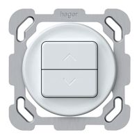 Poussoir stores ENC origin 1P 2×touches 77×77mm blanc