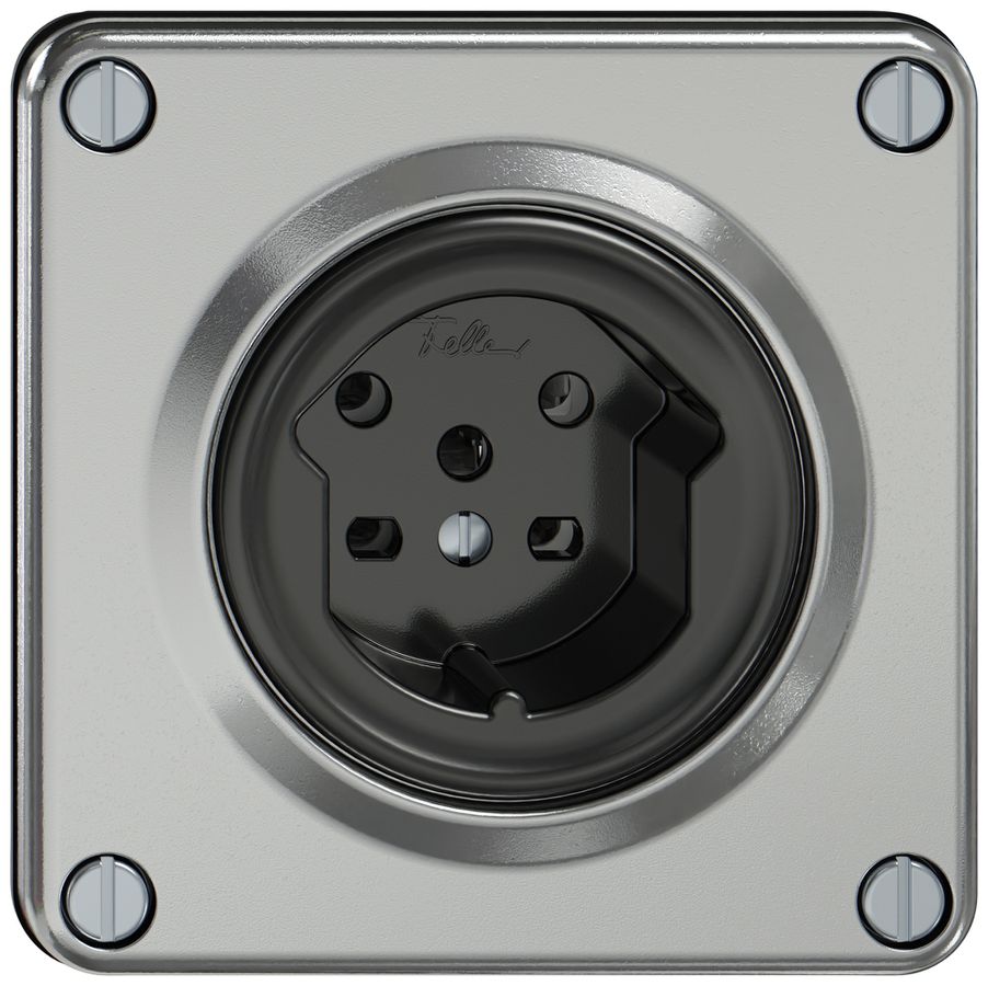 Prise ELEMENT SNAPFIX® 1×type 15 10A 440V IP20 alu