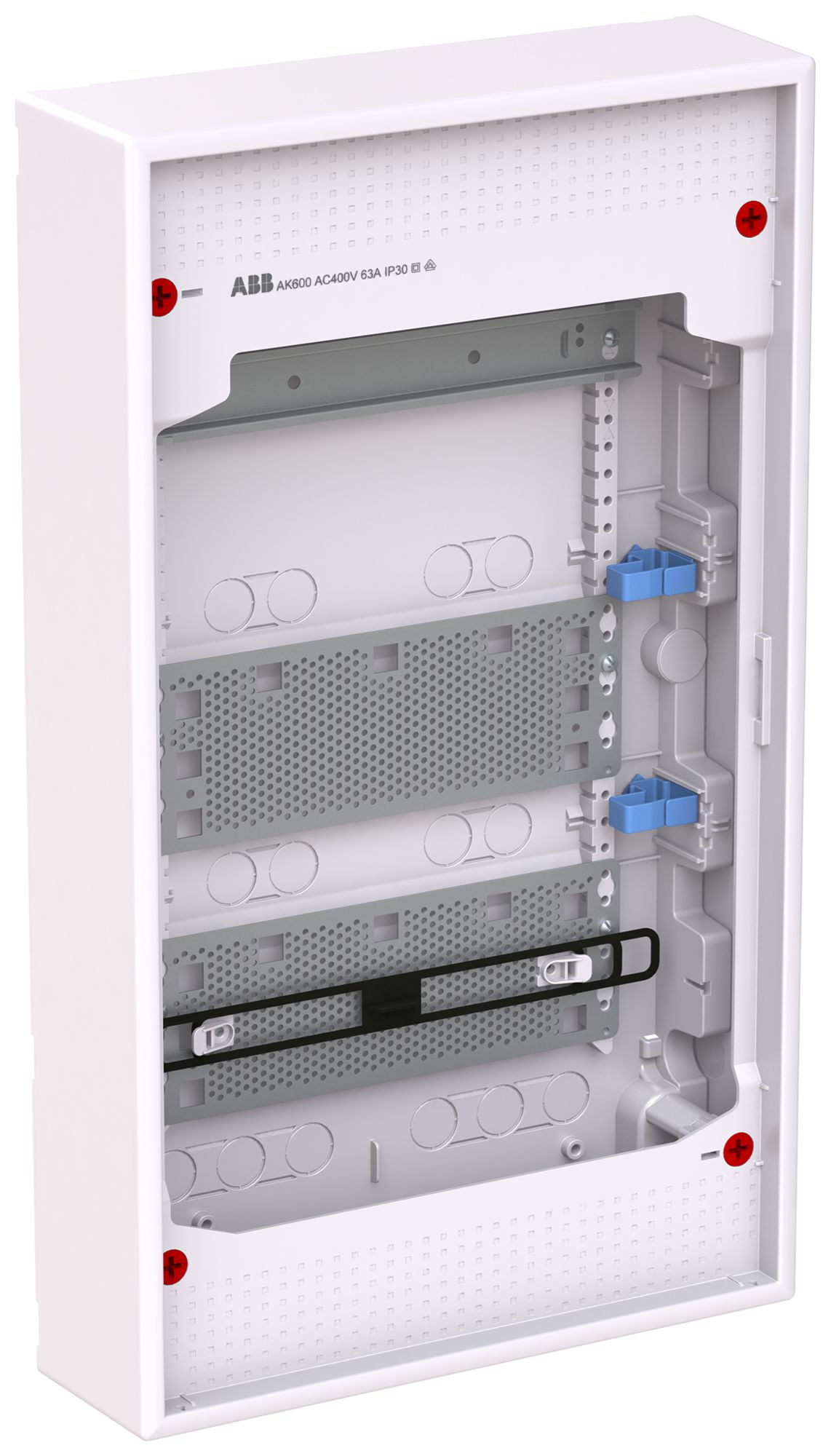 AP-Media-Verteiler ABB AK630MB Basic, 3-reihig, 578×339×99mm, weiss