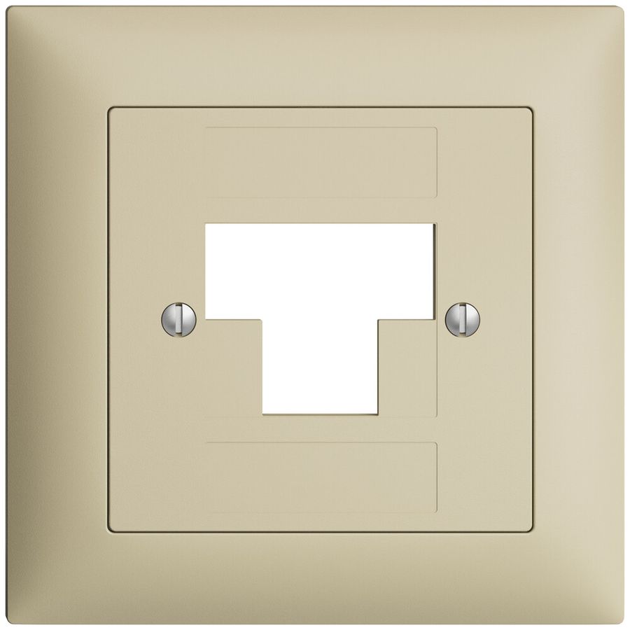Kit frontale EDIZIOdue vanille 88×88mm 3×RJ45