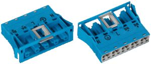 Connettore WAGO WINSTA MIDI con presa Snap-In 5L 2×0.5…4mm² blu