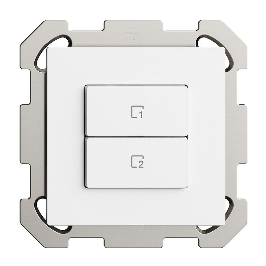 Poussoir scène ENC 2 scènes vertical/2T WLAN Edue Wiser blanc