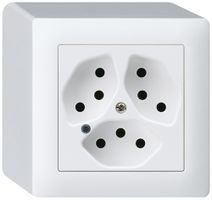 Presa AP Hager kallysto 3×T13 illuminato Q bianco ultra