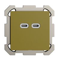 Prise ENC USB 18W 2×type C Feller EDIZIOdue FM 230V 3600mA olive