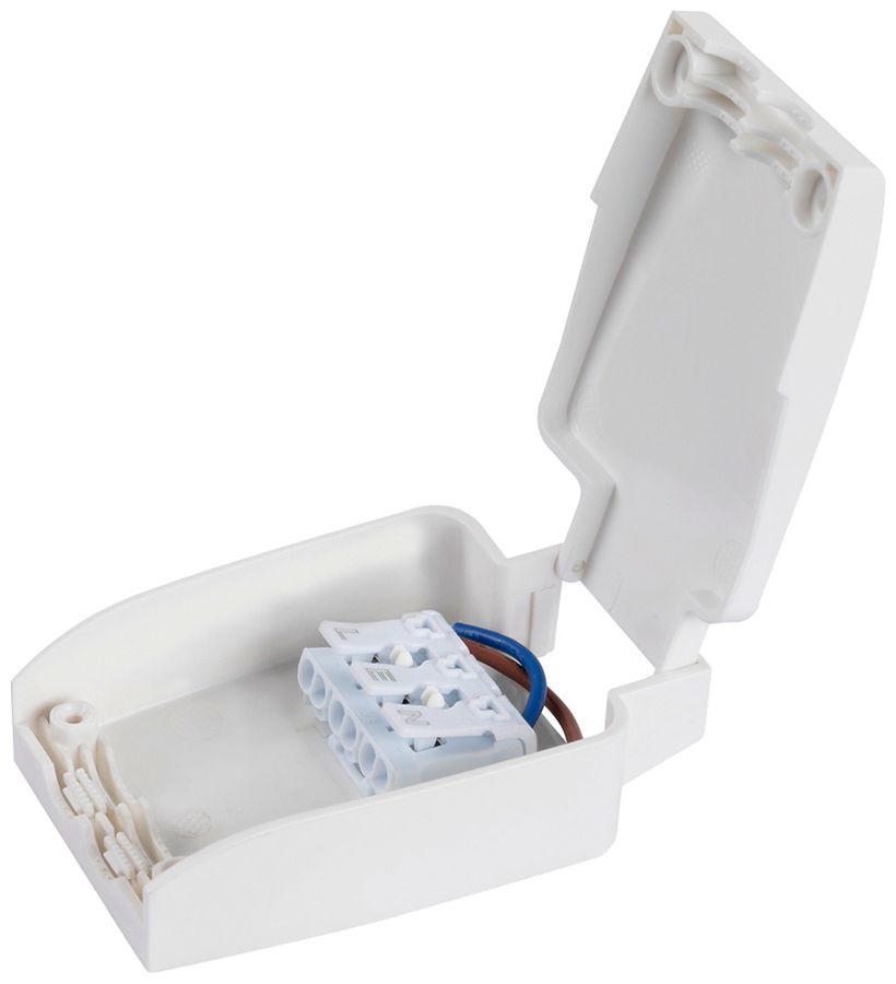 Décharge de traction SLV borne 3 pôles 36×34×23mm en matière synthétique blanc