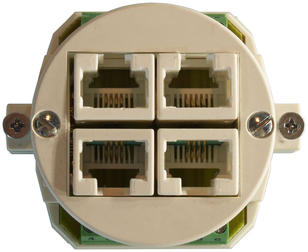 Boîte de raccordement ENC ST.4×RJ45 blanc