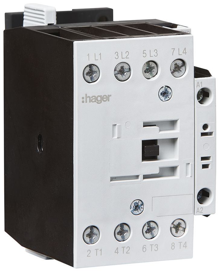 Leistungsschütz Hager 4P+1 S 45A bei AC-1 Spulenspannung 230VAC