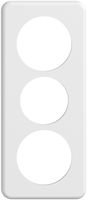 Placca di copertura STANDARDdue 3×1 bianco 1×Ø58, 1×Ø50, 1×Ø58