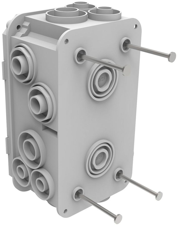 UP-Einlasskasten Spotbox UP2, 2×1, mit Nägel, grau