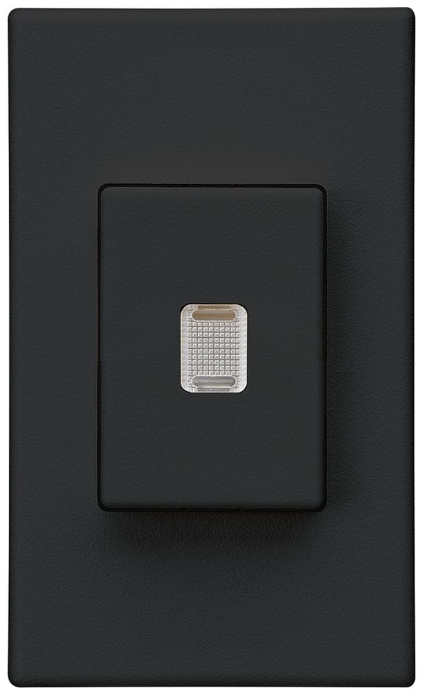 EB-Taster Hager FLF 10A/250V 0/2L beleuchtet schwarz