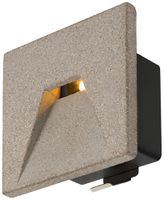 Applique LED INS SLV CONCRETO 3.2W 45lm 830 IP65 100×100mm grigio diagonale