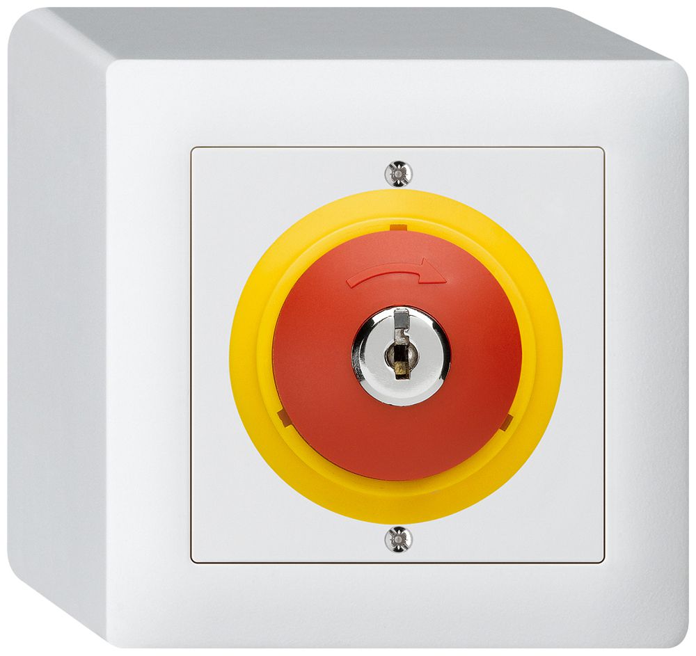 Contact pivotant à clé AP kallysto ARRÊT D'URGENCE blanc