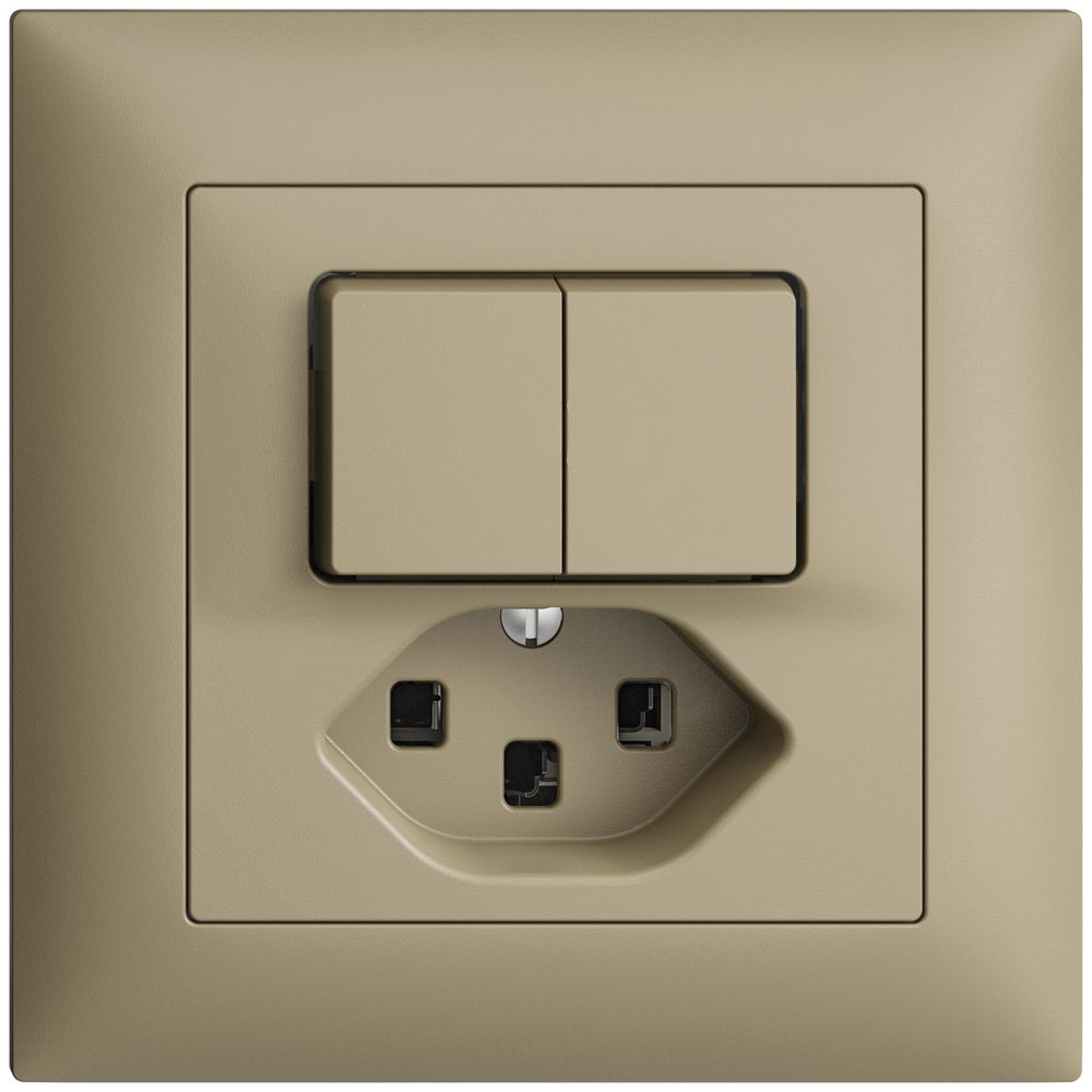 Combinaison ENC 1/3+3/1L+T23 16A EDIZIOdue sand