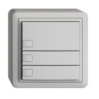 AP-KNX-Taster RGB EDUE, 250mW, o.LED, 3×Taste, 1×Tastenb., hgu