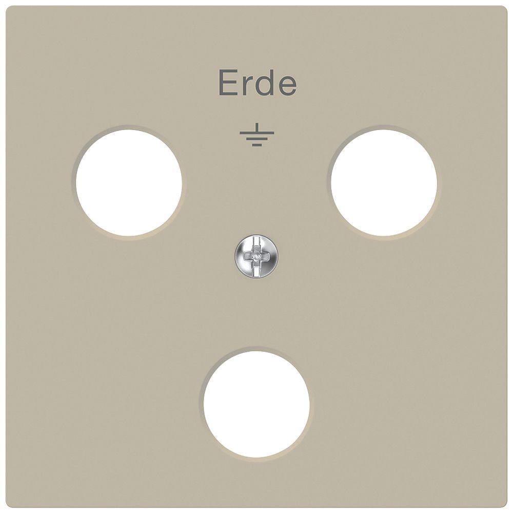 Frontplatte Hager kallysto zu Woertz-Erdsteckdose mit 3 Verbinder beige