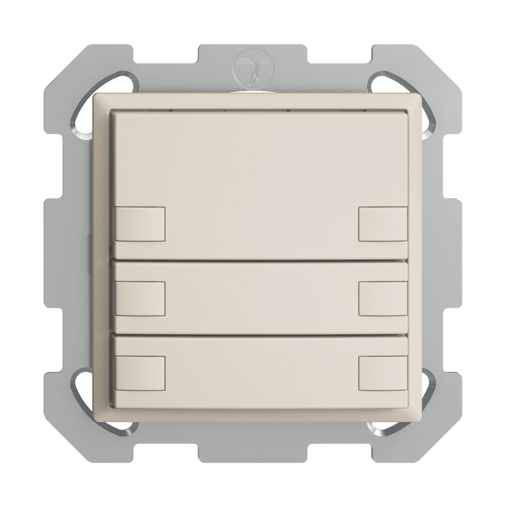 Poussoir ENC KNX 3× EDIZIOdue crema RGB sans LED