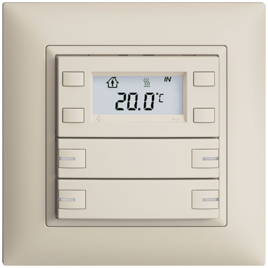 Poussoir RTH ENC KNX 4× EDIZIOdue FMI crema, avec LED RGB