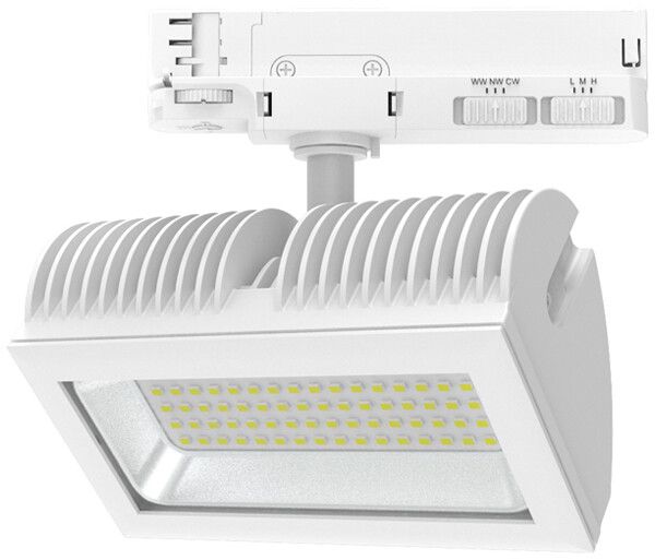 Projecteur LED DOTLUX FLEXAtrack 38W 2805lm 3000…5700K VAR AD3PH 201×108mm bc