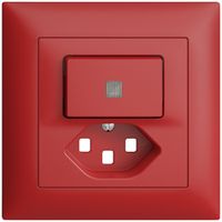 Kit frontale INC EDIZIOdue berry 88×88mm T23 con lente