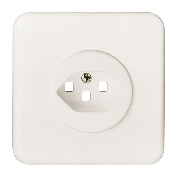 Kit frontal ENC FH 1×T23 blanc, pour prise avec bornes enf.