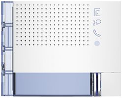 Frontblende für Tür-Lautsprecher-Modul Sfera mit 1 Ruftaste weiss