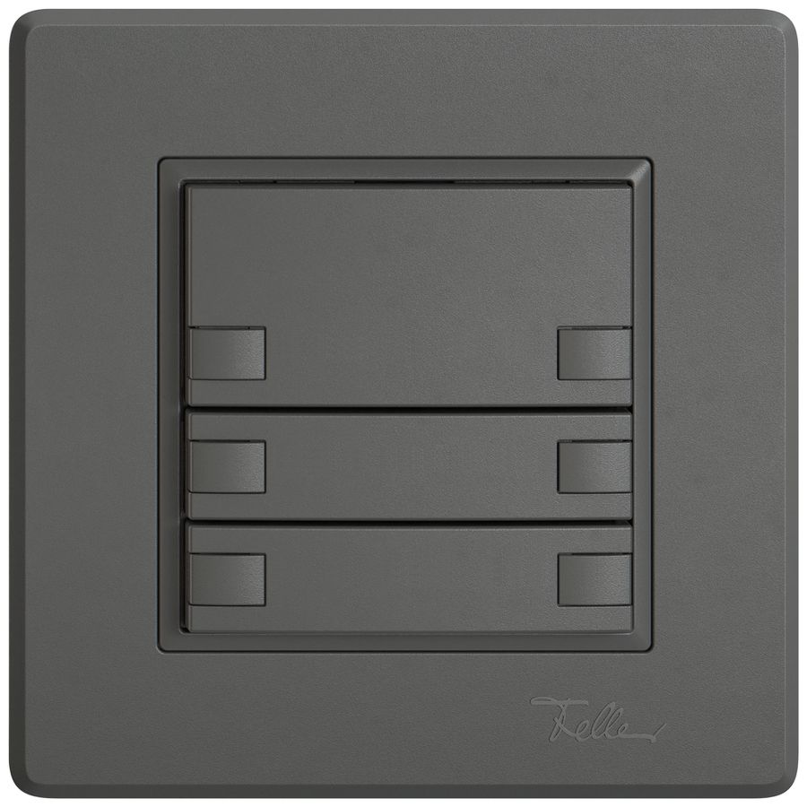 Poussoir KNX RGB ENC EDIZIO.liv SNAPFIX® capteur temp.s.LED 6× comm.1T grf