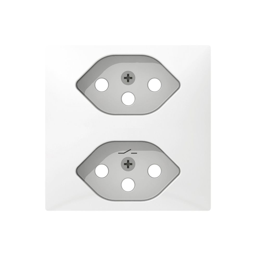 Frontplatte Sidus ZE z. Steckdose 2×T13S weiss glänzend
