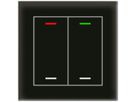 UP-Taster KNX RGBW MDT BE-GTL20S.01S 2T/4B Glas schwarz "neutral"