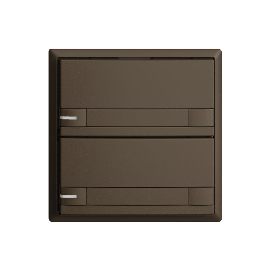 UP-Universaltaster 2×2T EDIZIOdue coffee, mit Papiereinlage + LED