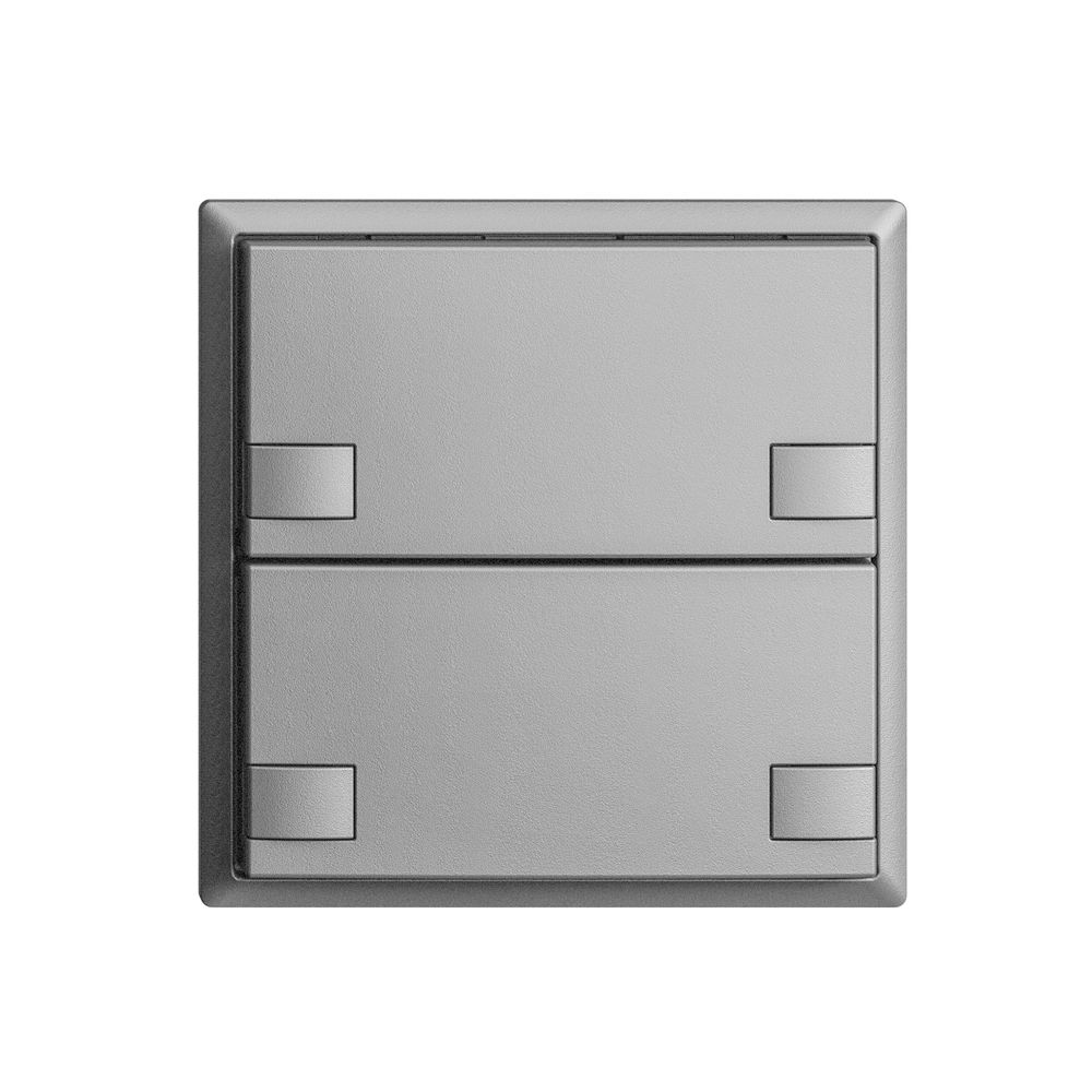 Poussoir ENC KNX 2× EDIZIOdue colore silver RGB sans LED