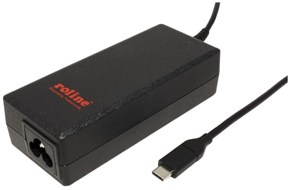 Netzgerät ROLINE, 1×USB C (PD/≤3250mA), 65W, Speisung über C6 100…240VAC