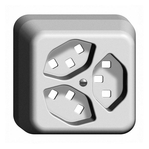 Capot AP FH pour 3×T23 blanc