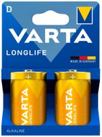 Batterie VARTA Consumer Longlife D Alkali-Mangan 1.5V Blister à 2 Stück