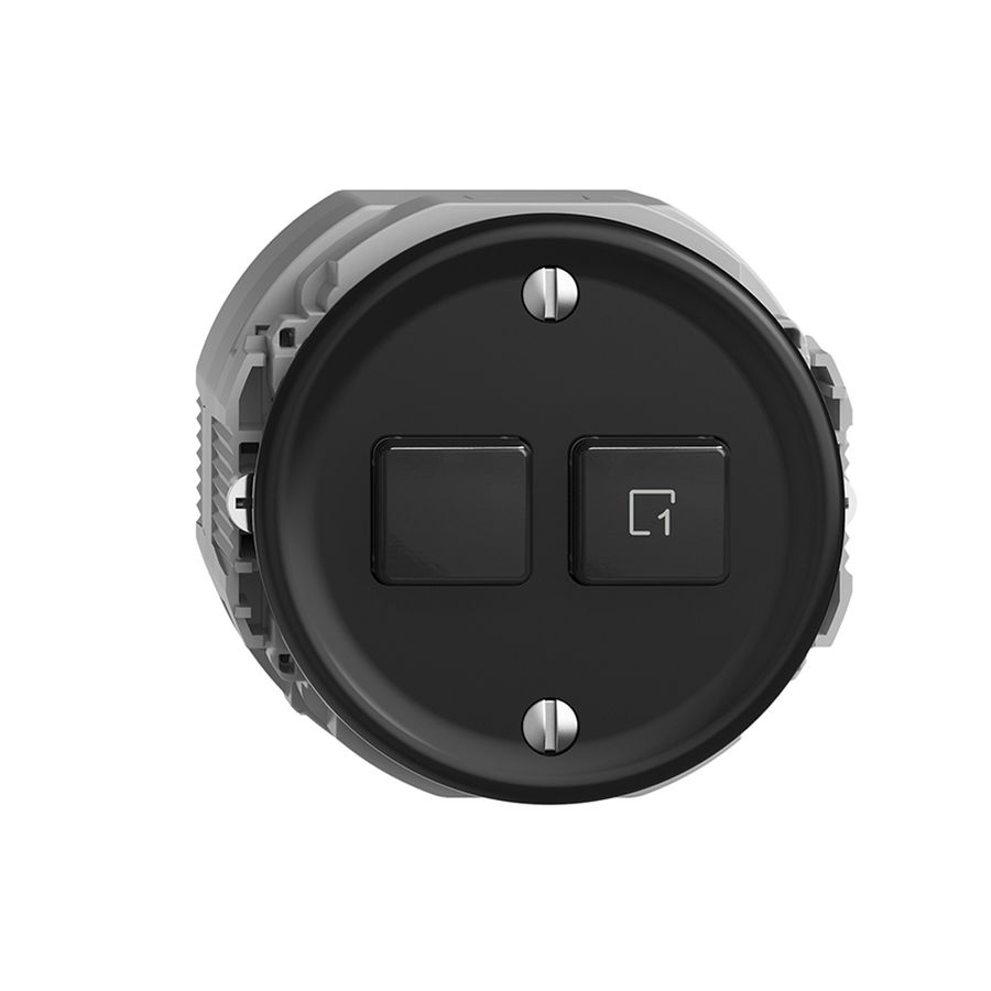 Druckschalter 1K/2T Szene Sdue Wiser schwarz