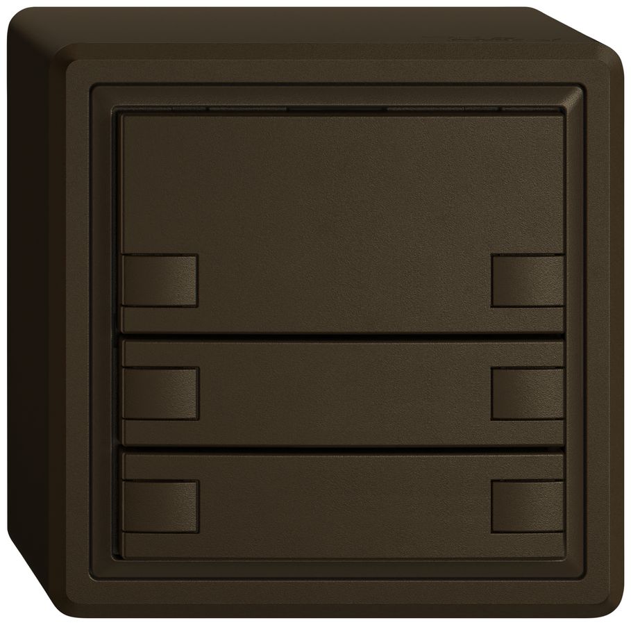 AP-Universaltaster EDIZIO.liv UNI SNAPFIX® 12…48V o.LED 3× 2-Tbed.br