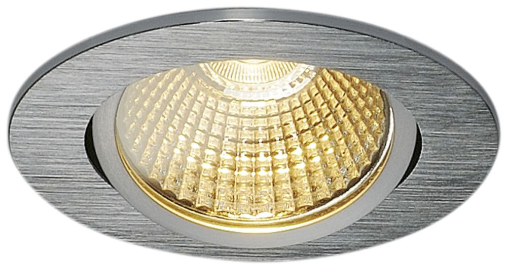 Downlight LED INC SLV NEW TRIA 68, 12W 800lm 3000K 38° rond alu brossé