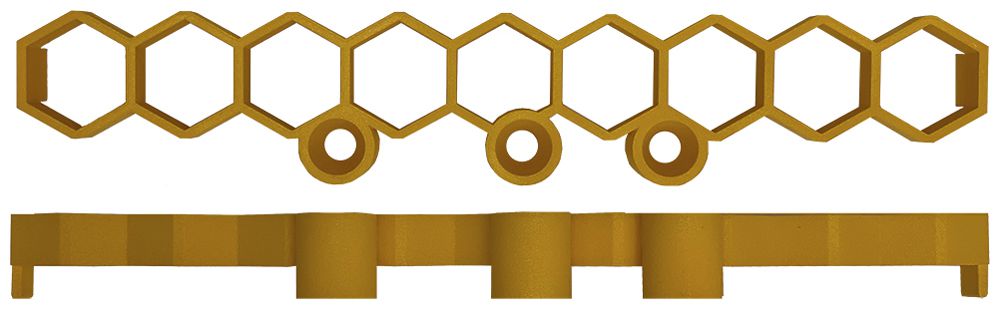 Rohrhalter FAWA NOVE 9×M25 290×40×25mm gelb