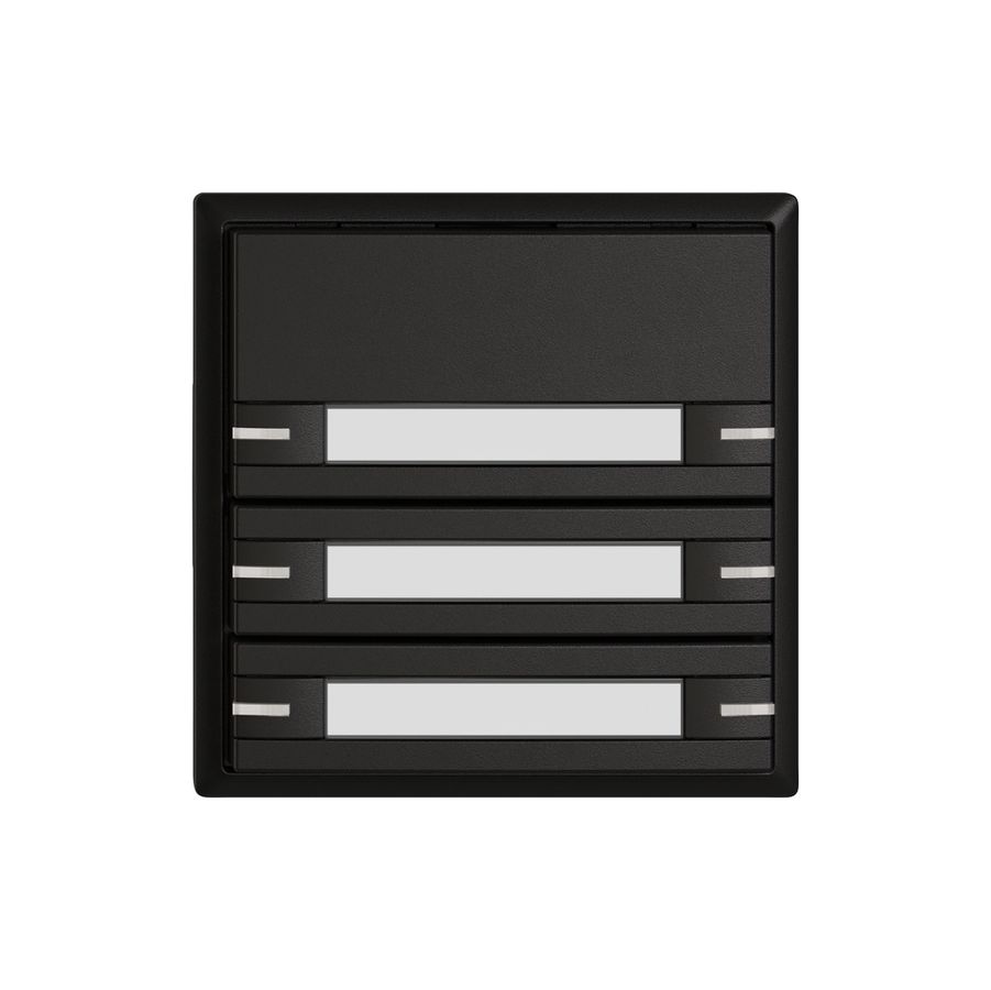 Poussoir KNX RGB EDIZIO.liv SNAPFIX® capteur temp.RGB-LED étiqu.6×com.1T no