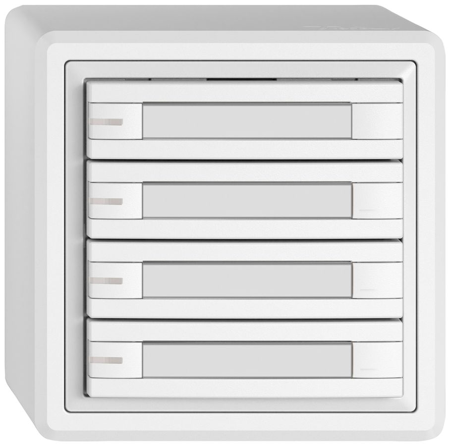 Pulsante KNX RGB AP EDIZIO.liv SNAPFIX® sensore temp.RGB-LED targ.4× com.2T bi