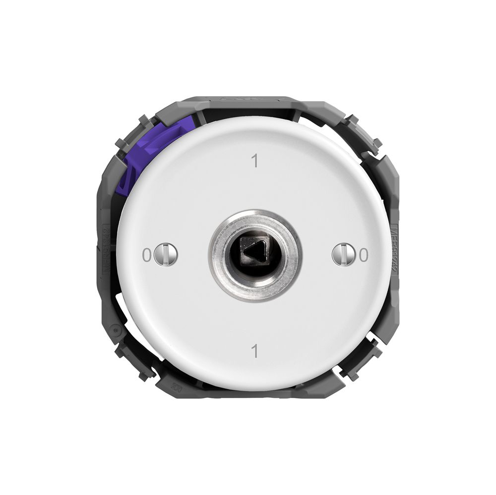 Interrupteur à clé STANDARDdue 1P carré/triangle 20A 690V 0-1-0-1 bc