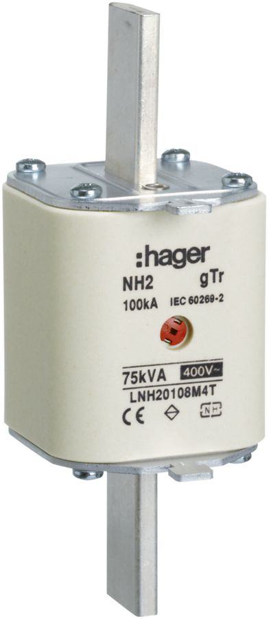 Fusible HPC Hager NH2 400VAC 108A 75kVA gTr avertisseur central inoxydable