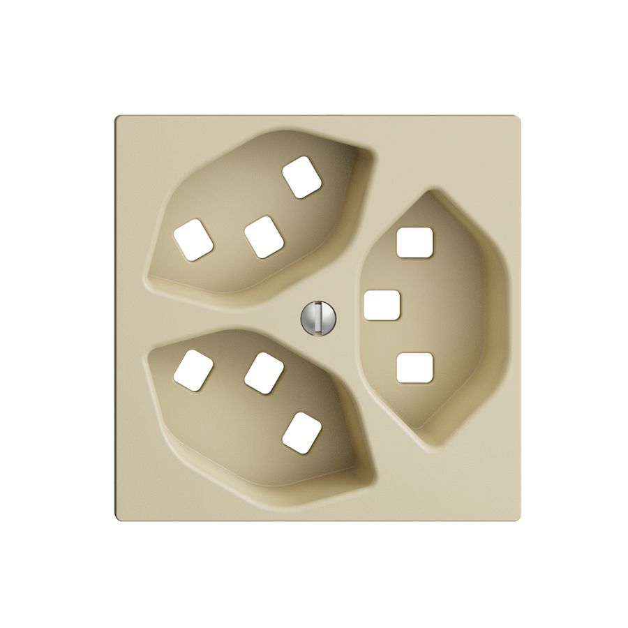 Frontset EDIZIOdue vanille 60×60mm 3×T23