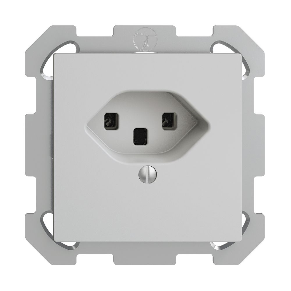 UP-Steckdose EDIZIOdue T23 16A hellgrau, Schraubklemmen