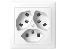 Prise AP SIDUS 3×T23/1 blanc avec shutter