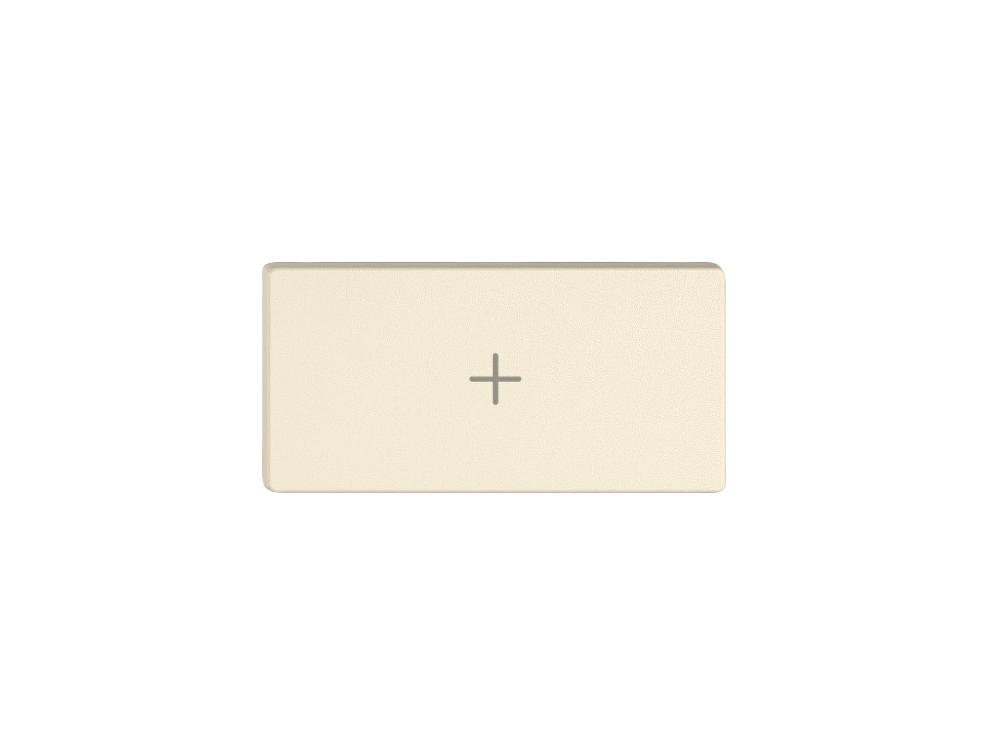 Poussoir 1/2 EDIZIO.liv Wiser avec SNAPFIX® vert.avec symbole + (plus) cr