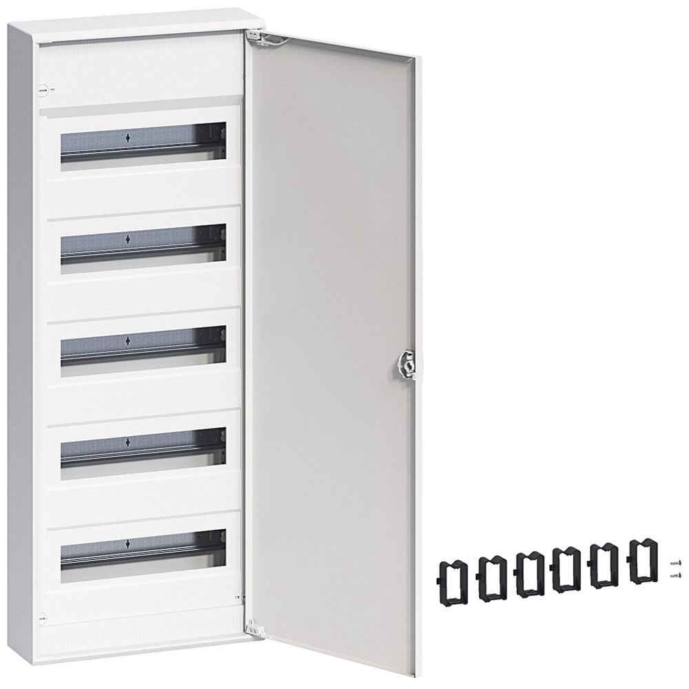 Coffret de distribution AP Hager volta 5 rangées 12UM porte IP30 305×765×96.5mm