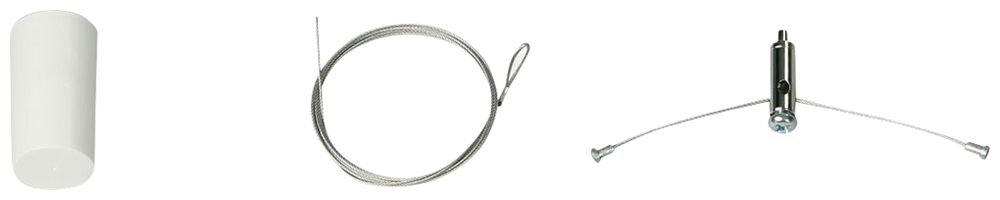 Seilabhängung-Set Legrand PRIMUS 1500mm Edelstahl Baldachin Ø31mm