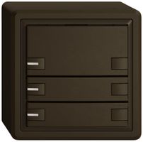 Poussoir KNX RGB AP EDIZIO.liv SNAPFIX® capteur temp.RGB-LED 3× comm.2T br